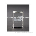 logo 3D Engraved Crystal Glass Cube